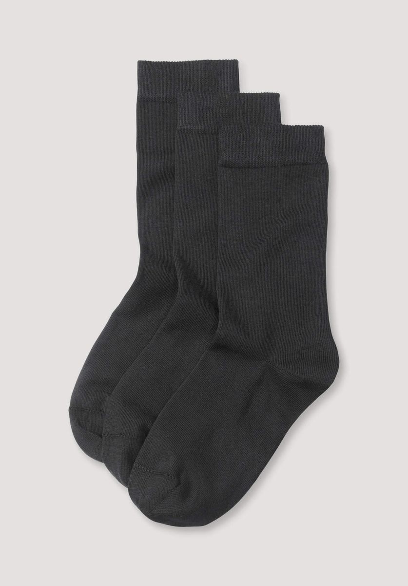 Gerippte Socken aus Bio-Baumwollmischung
