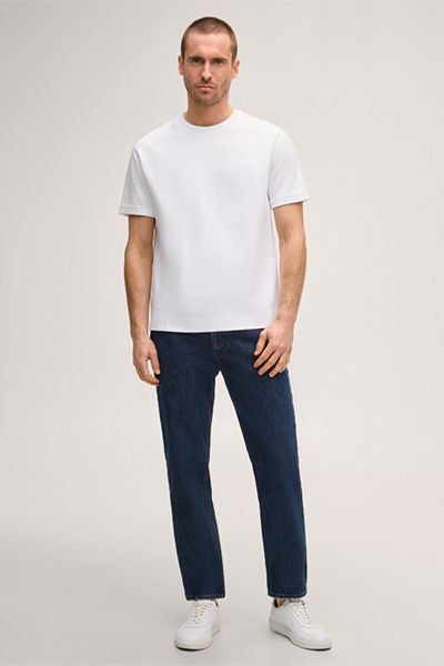T-Shirt Sivo Weiß Baumwollmischung Jersey Locker Unisex