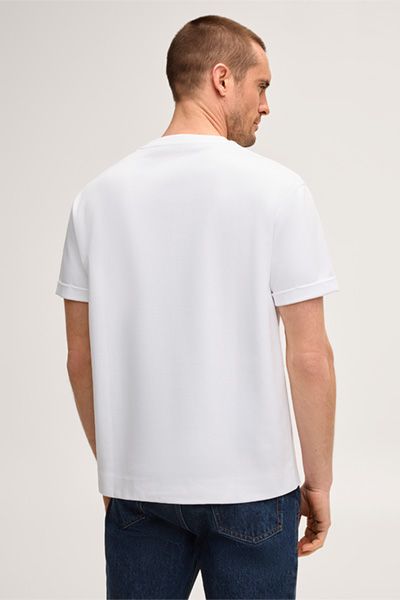 T-Shirt Sivo Weiß Baumwollmischung Jersey Locker Unisex