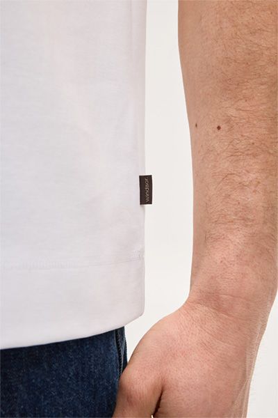 T-Shirt Sivo Weiß Baumwollmischung Jersey Locker Unisex