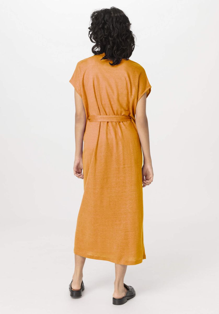 Lässiges Leinen Jersey Midikleid