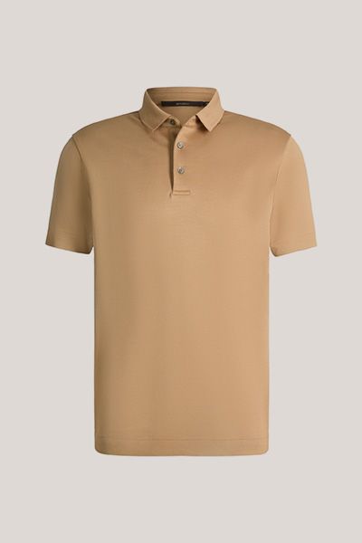 Baumwoll-Polohemd Floro in Camel Farbe mit kurzen Ärmeln