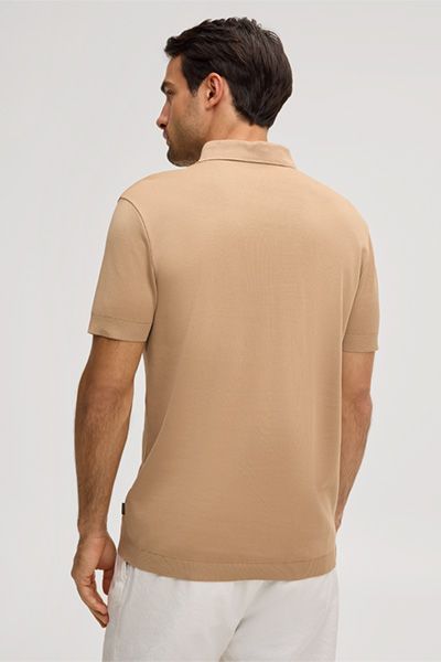 Baumwoll-Polo mit gerippten Bündchen