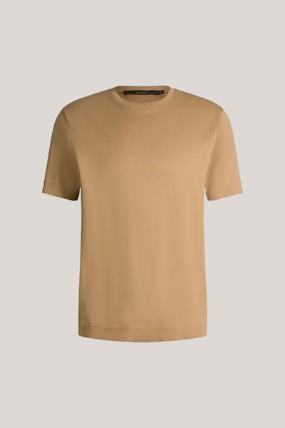 Maanel Baumwoll-T-Shirt Floro in Camel Klassischer Rundhalsausschnitt