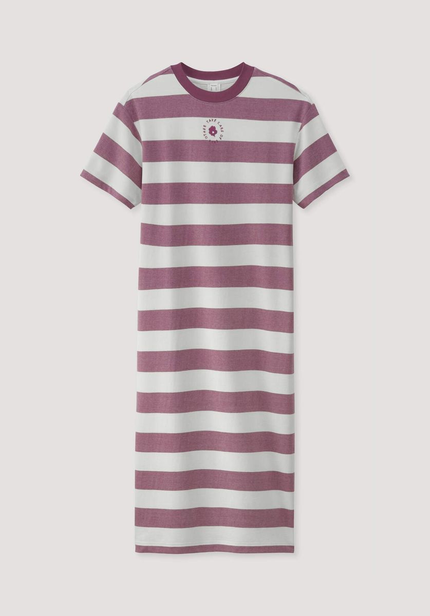 Gestreiftes Bio-Baumwoll Relaxed Lounge Kleid