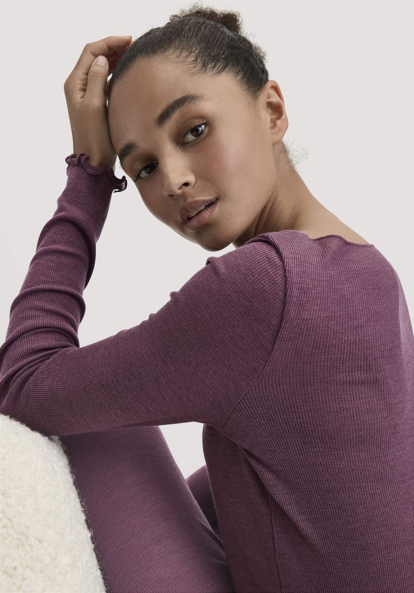 Elegantes Ripp-Langarmshirt