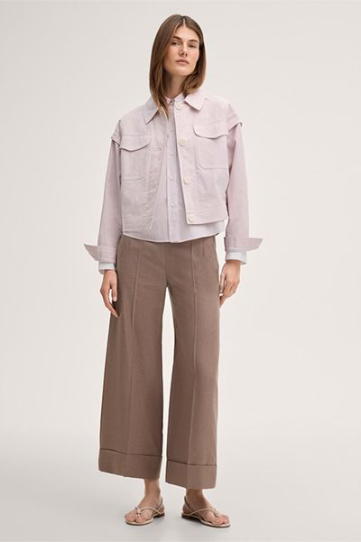 Marc O'Polo Baumwolljacke mit Kragen in Rosa