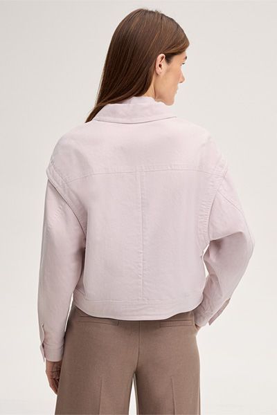 Marc O'Polo Baumwolljacke mit Kragen in Rosa