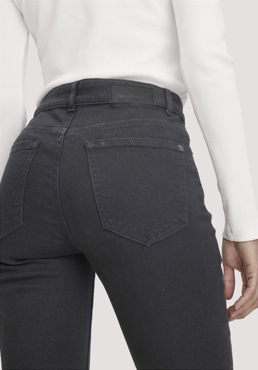 hessnatur Damen Jeans LEA Slim aus Bio-Denim - schwarz - Größe 25/30