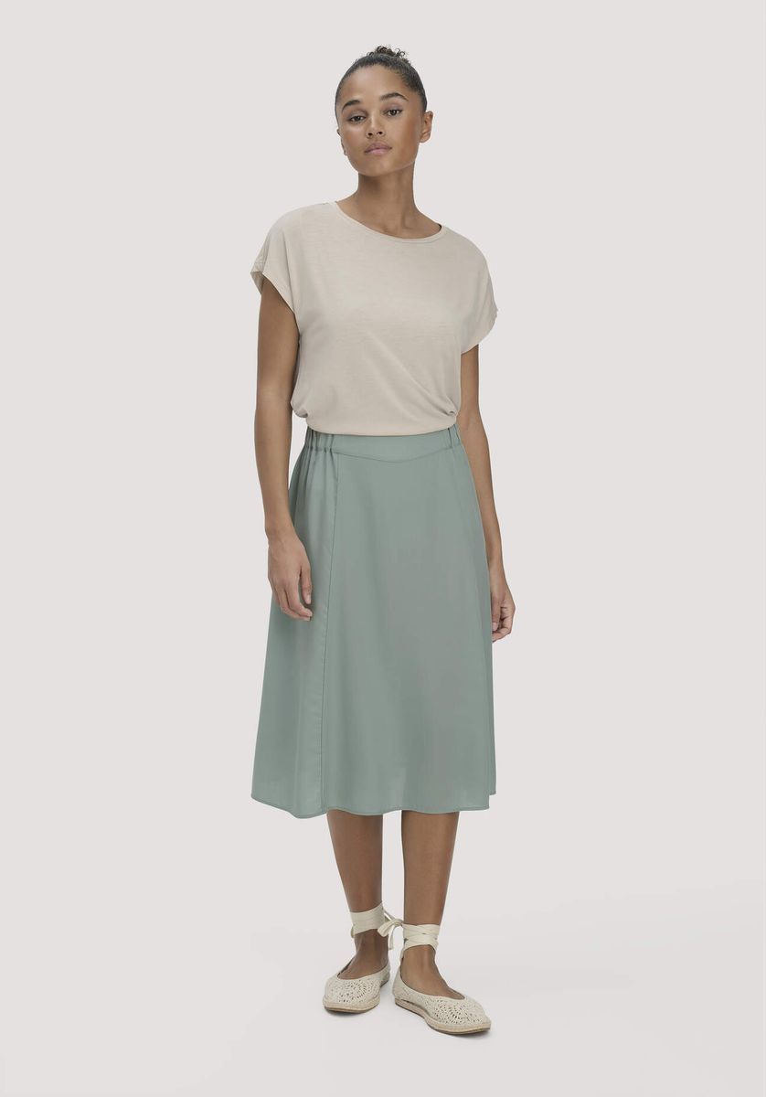 hessnatur Damen T-Shirt Oversize aus TENCEL™ Lyocell mit Bio-Baumwolle - beige - Größe L