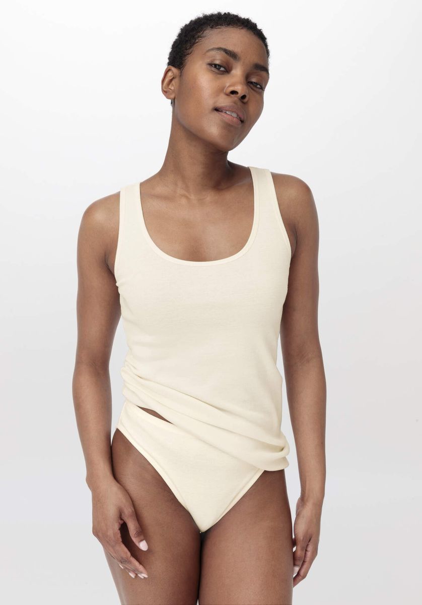 Geripptes Tanktop aus Bio-Baumwolle