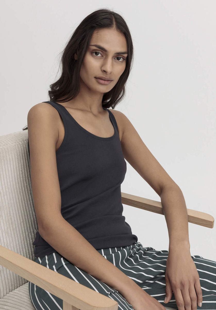 Klassisches, figurbetontes Tanktop Bio-Baumwolle