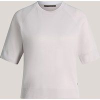 Lyocell-Baumwoll Beige T-Shirt mit Raglanärmeln und Rippbündchen