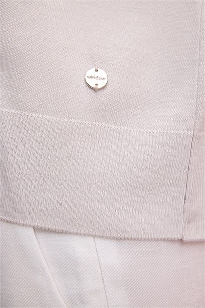 Lyocell-Baumwoll Beige T-Shirt mit Raglanärmeln und Rippbündchen
