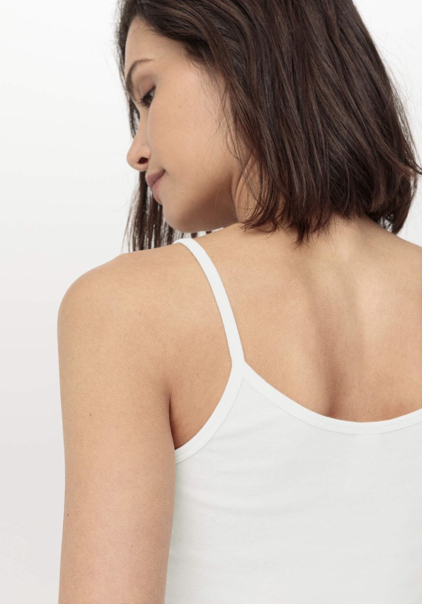 Geripptes Bio-Baumwoll-Tanktop im Doppelpack