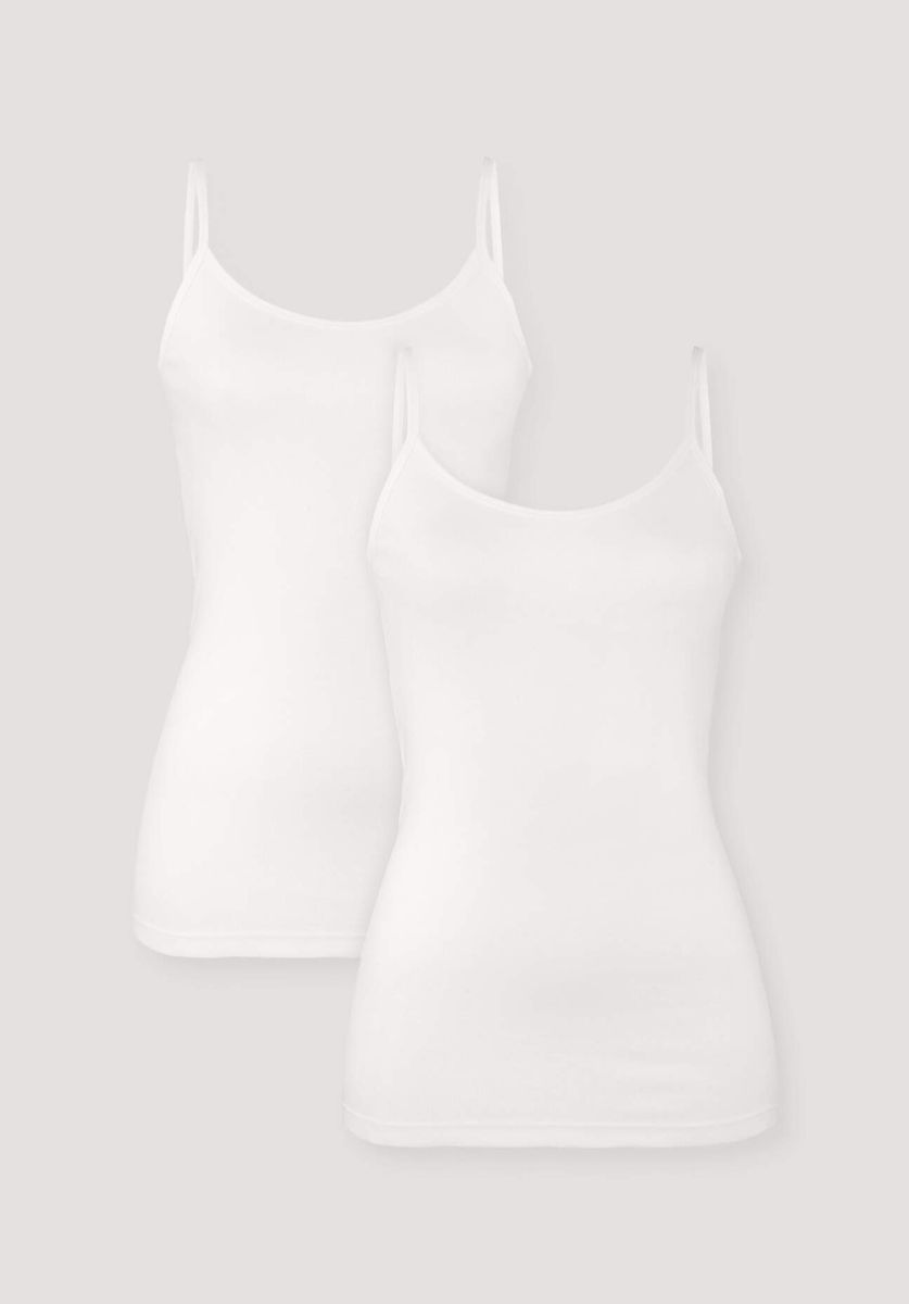 Geripptes Bio-Baumwoll-Tanktop im Doppelpack