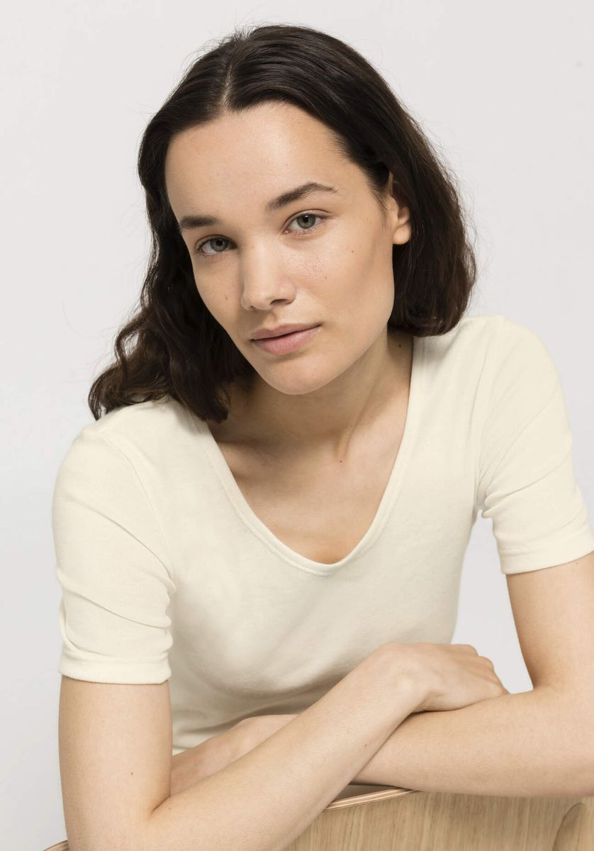 Bio-Baumwoll T-Shirt mit Rundhalsausschnitt