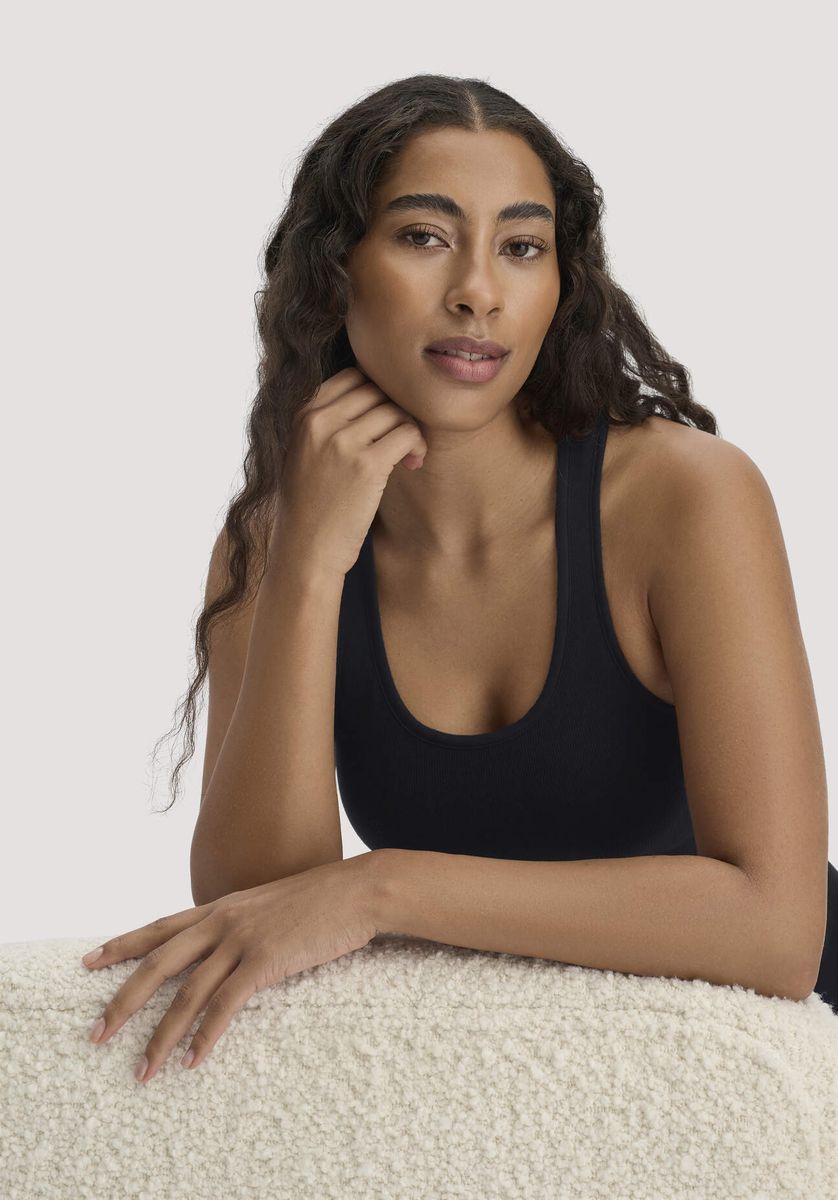 Geripptes Racerback Bio-Baumwoll-Bustier