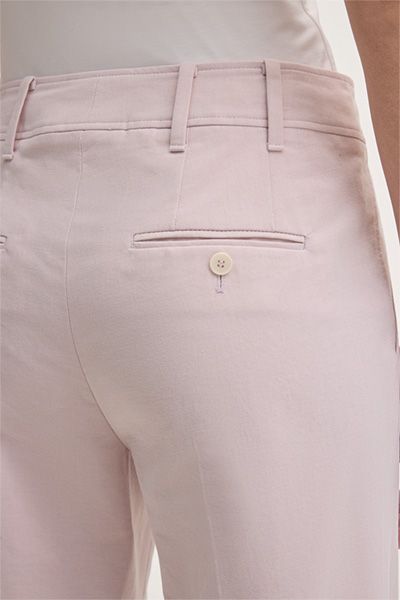 Marc Cain Baumwoll-Palazzo-Hose in Rosé mit weitem Bein