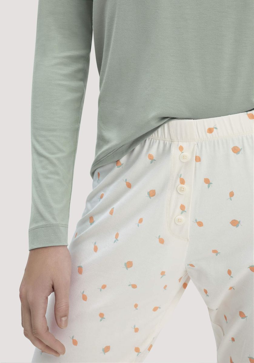 hessnatur Damen Schlafhose PURE FLOW aus TENCEL™ Modal - orange - Größe 34