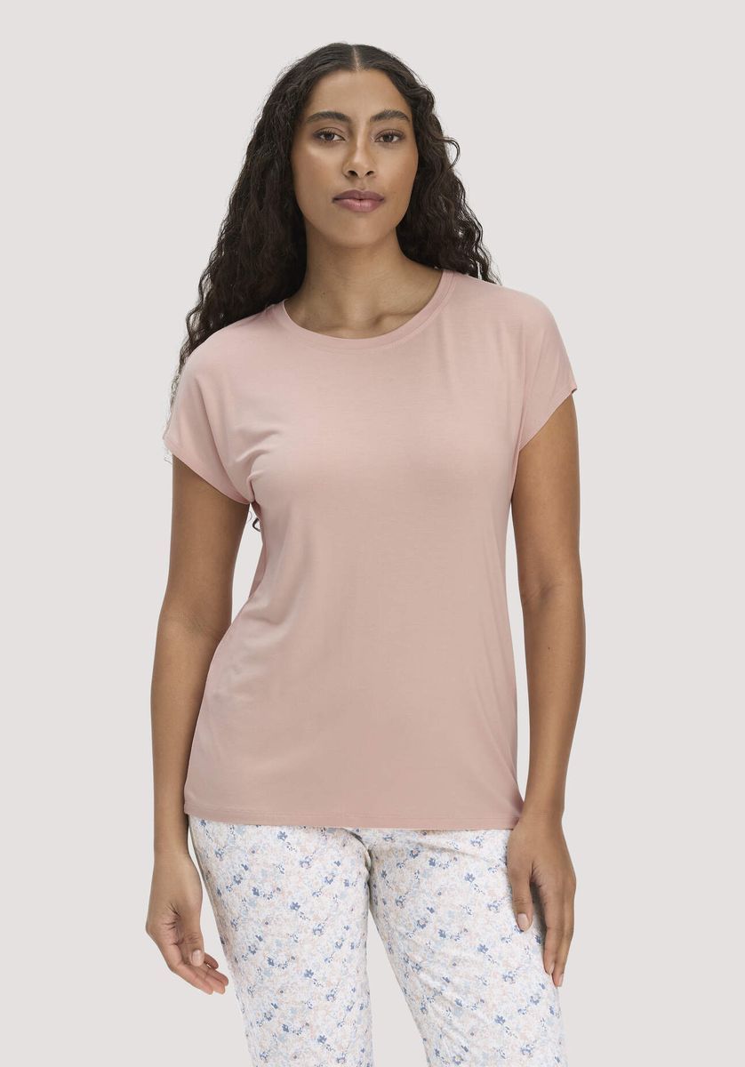 hessnatur Damen Schlaf T-Shirt PURE FLOW aus TENCEL™ Modal - rosa - Größe 34