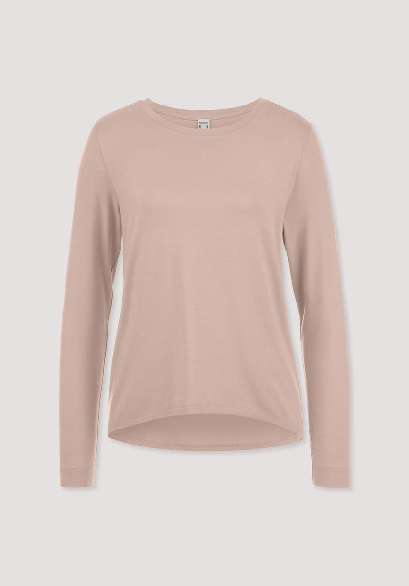 hessnatur Damen Schlaf Longsleeve PURE FLOW aus TENCEL™ Modal - rosa - Größe 34