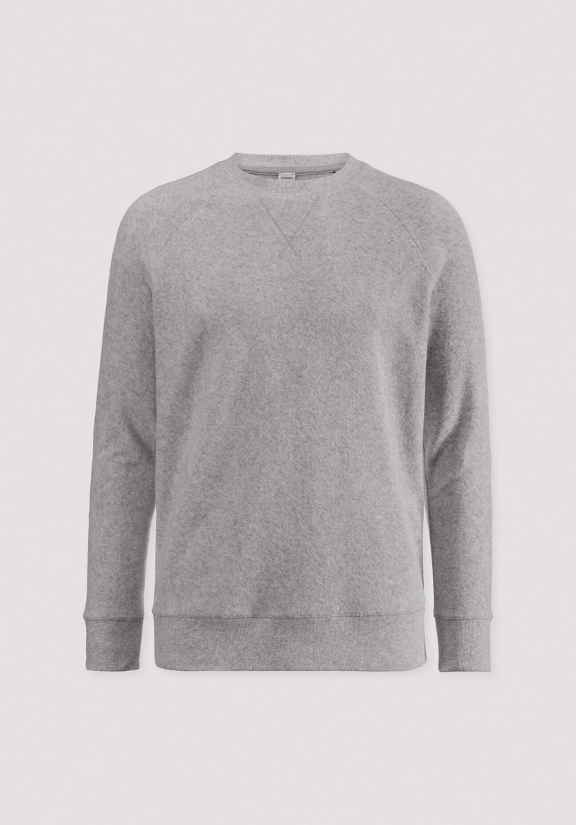 hessnatur Herren Frottee Schlafshirt PURE COTTON aus Bio-Baumwolle - grau - Größe 46