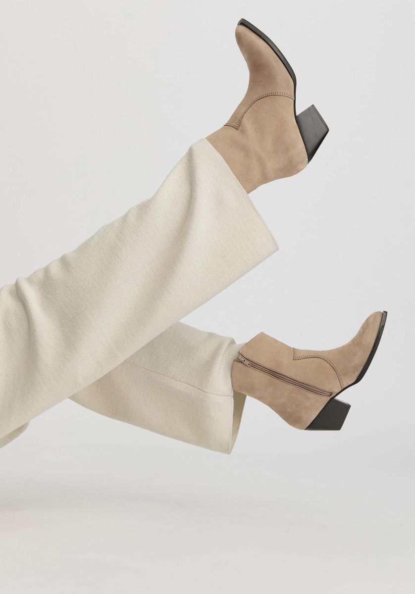 Western-Stiefeletten aus Nubukleder