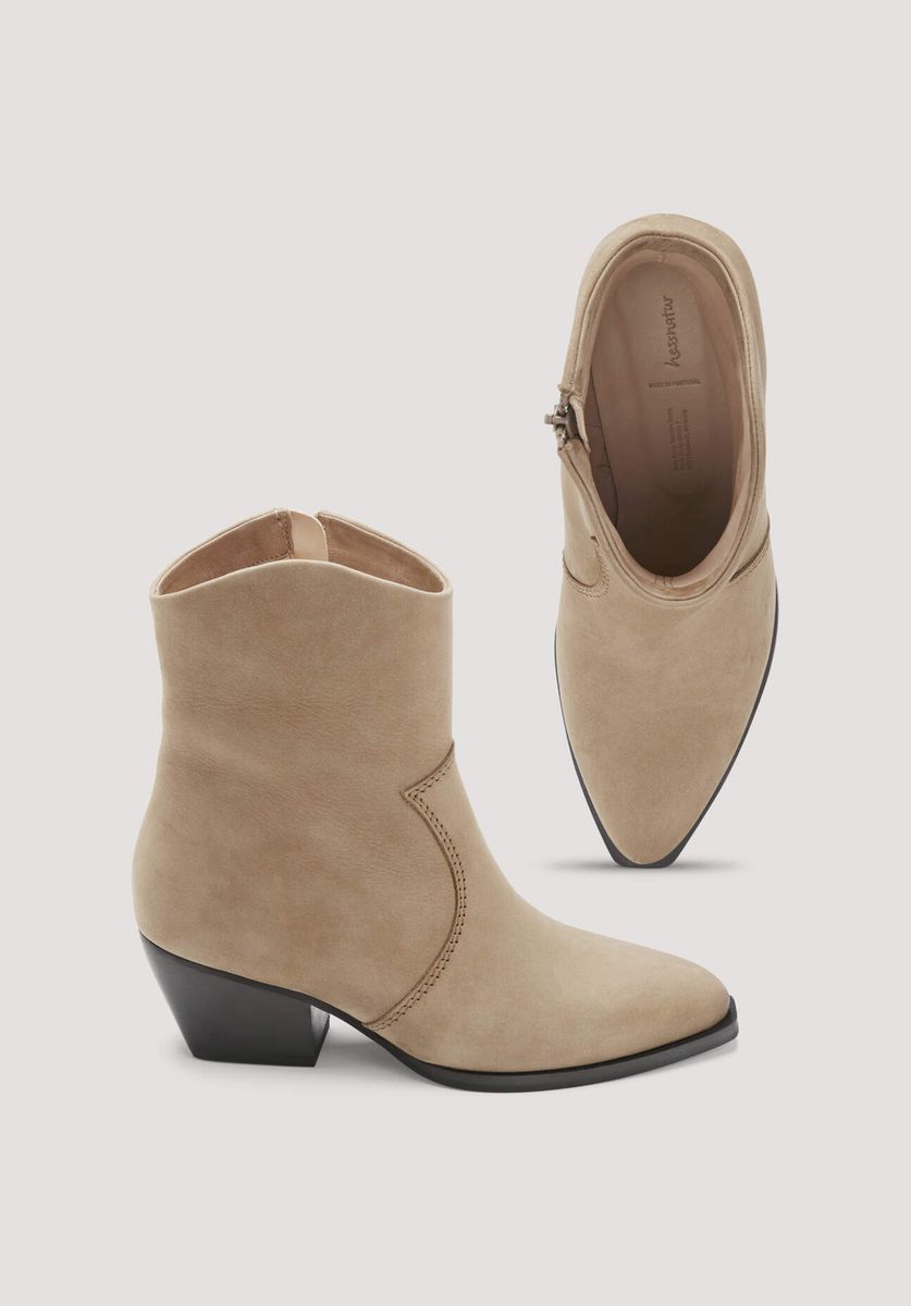 Western-Stiefeletten aus Nubukleder