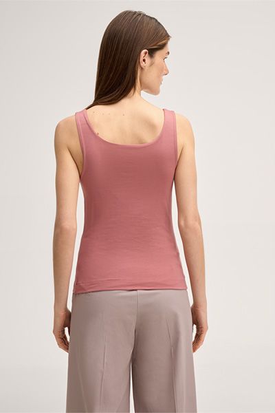 windsor. Rosa Tanktop Lyocell-Stretch quadratischer Ausschnitt Slim Fit