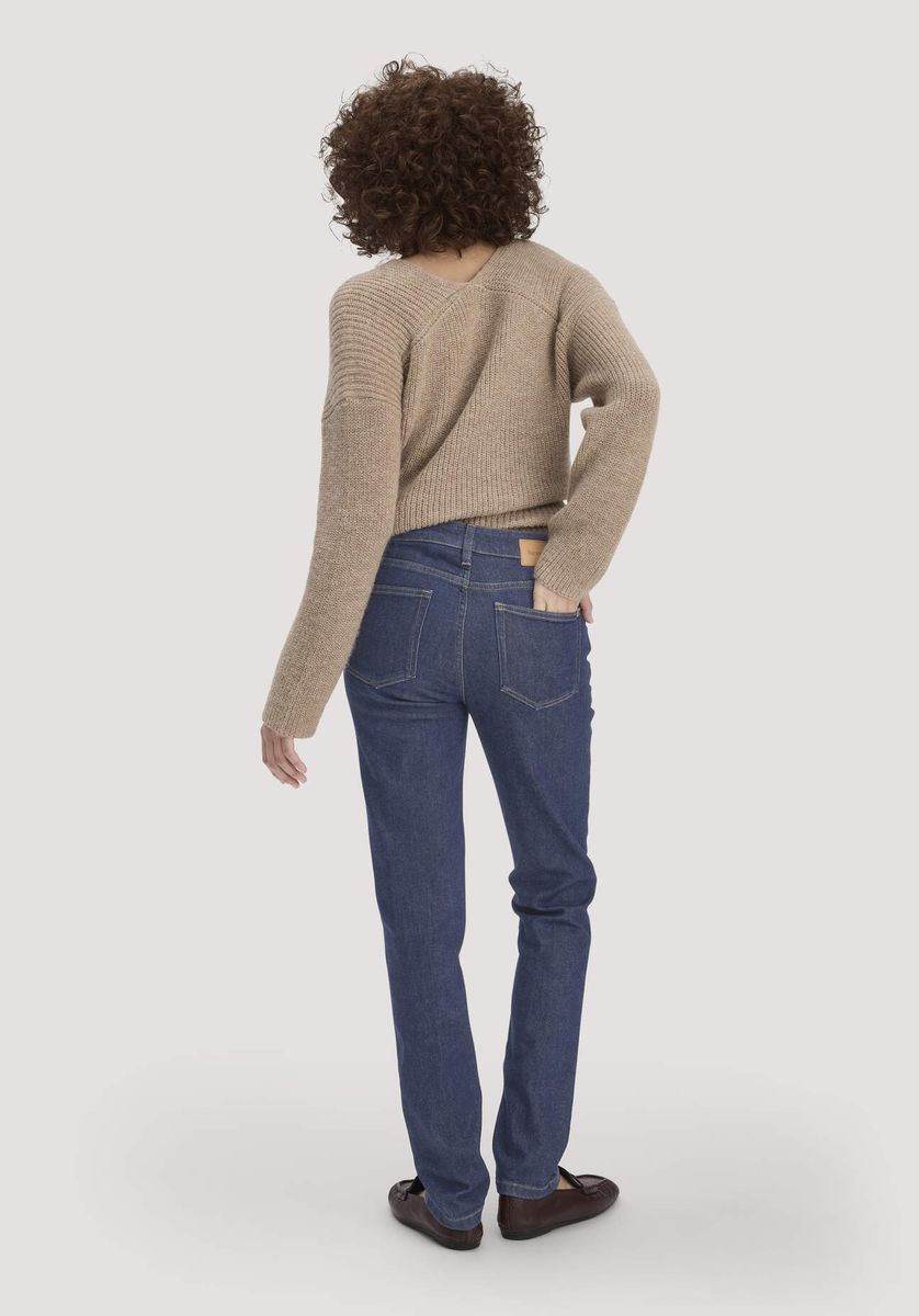 hessnatur Damen Jeans LEA Mid Rise Slim aus Bio-Denim - blau - Größe 25/30