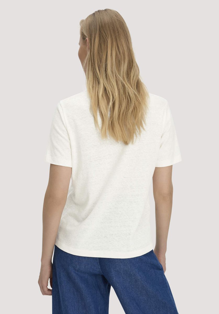 Lässiges Leinenmischungs-T-Shirt