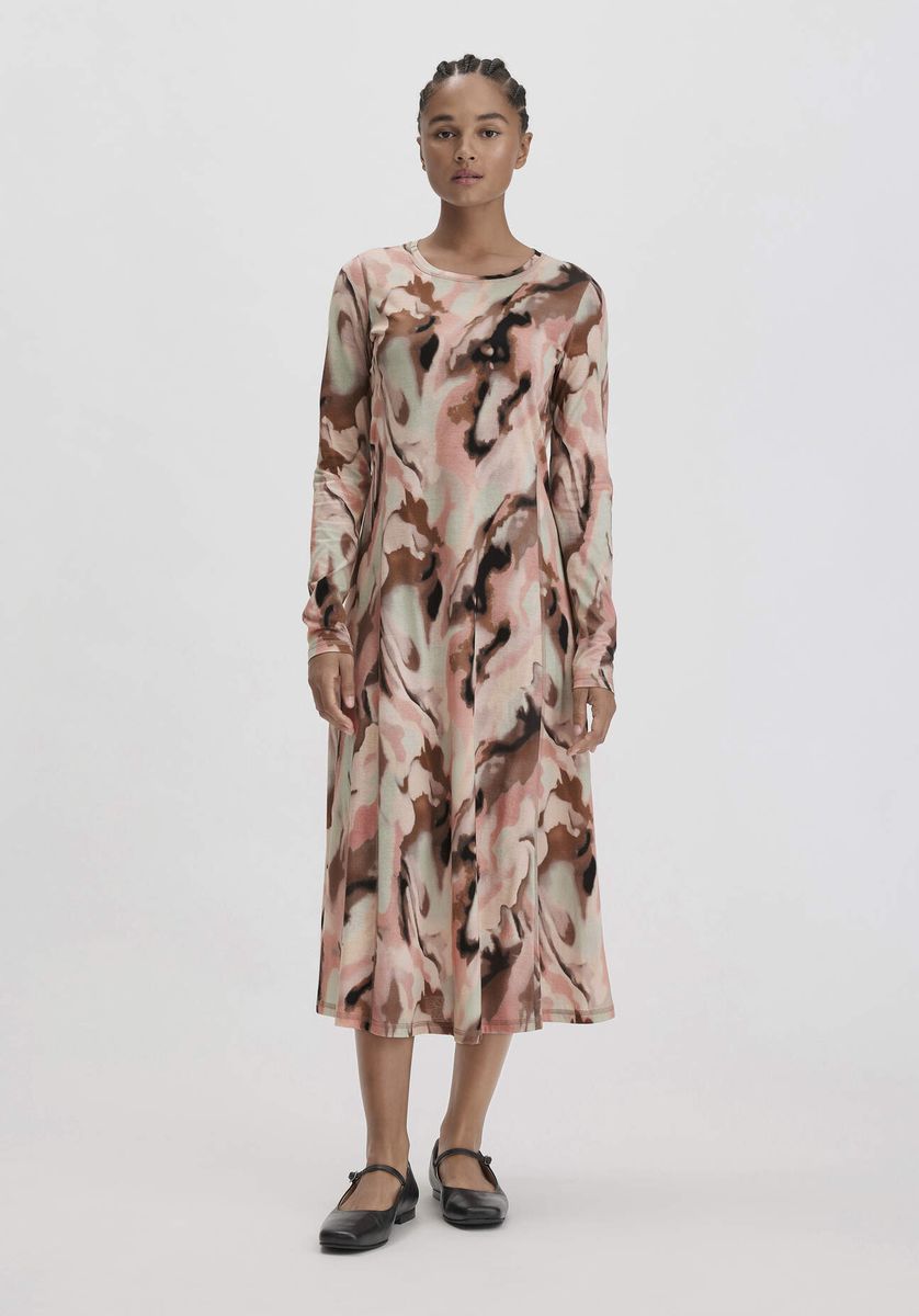 Abstraktes Premium Jersey Midikleid