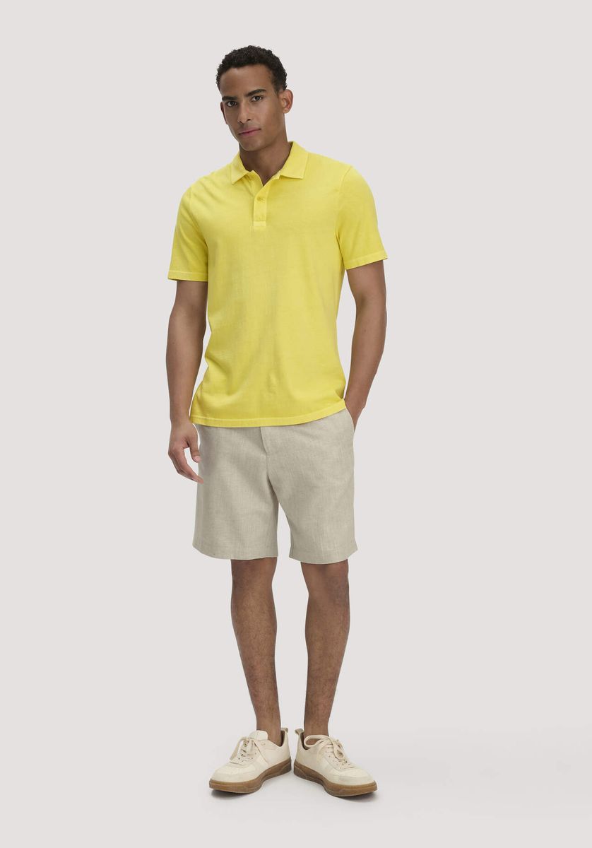 hessnatur Herren Jersey Polo Regular aus Bio-Baumwolle - gelb - Größe 46