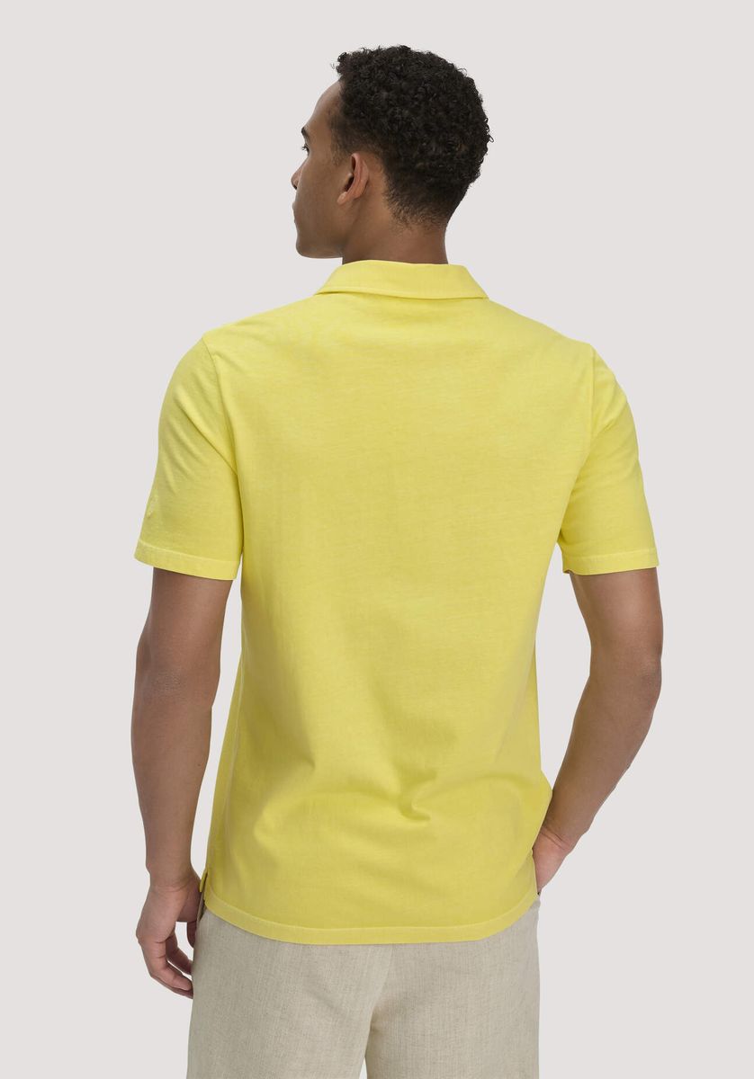 hessnatur Herren Jersey Polo Regular aus Bio-Baumwolle - gelb - Größe 46