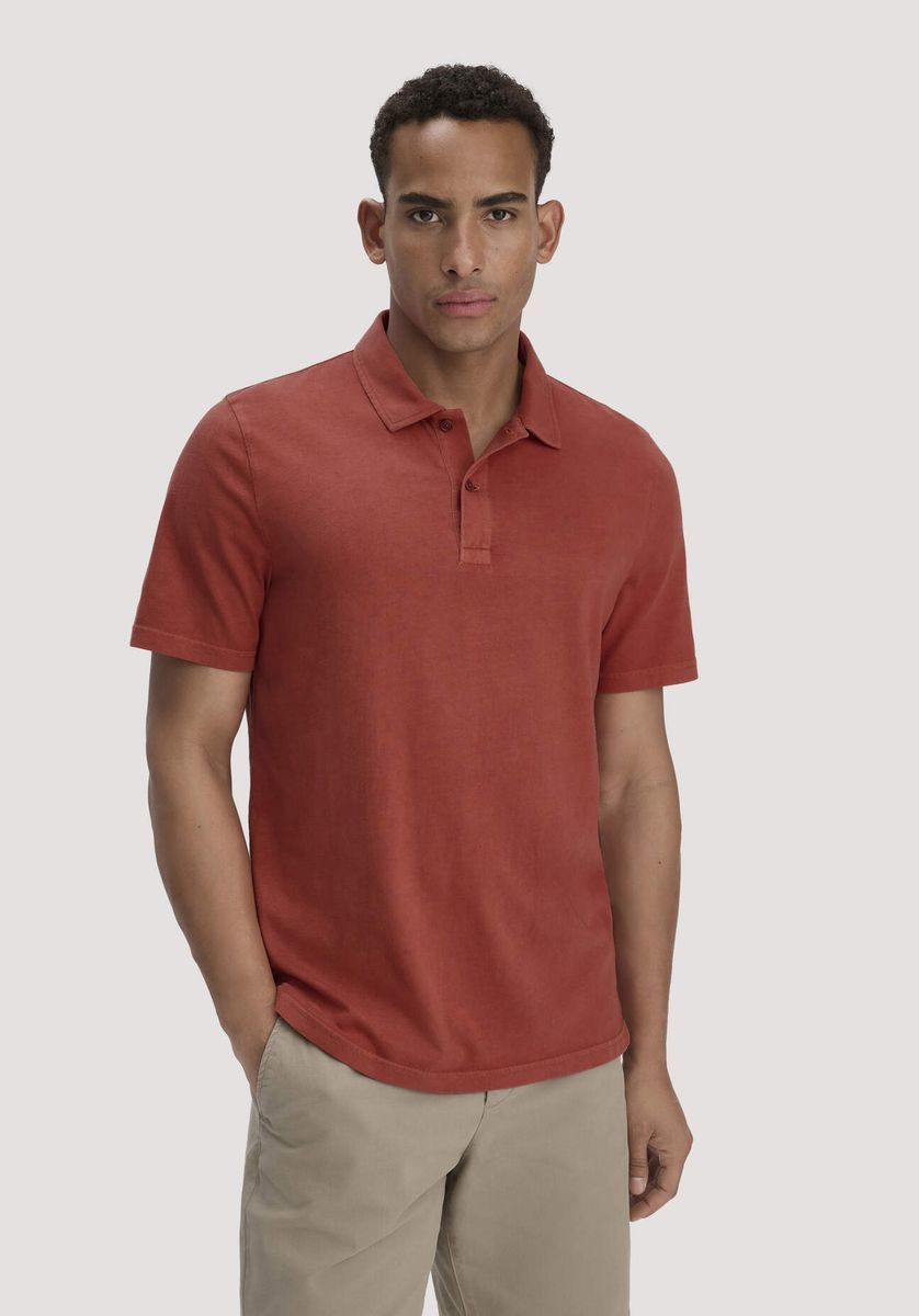 hessnatur Herren Jersey Polo Regular aus Bio-Baumwolle - braun - Größe 46