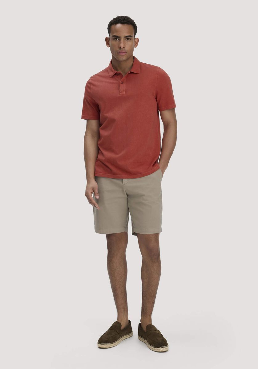 hessnatur Herren Jersey Polo Regular aus Bio-Baumwolle - braun - Größe 46