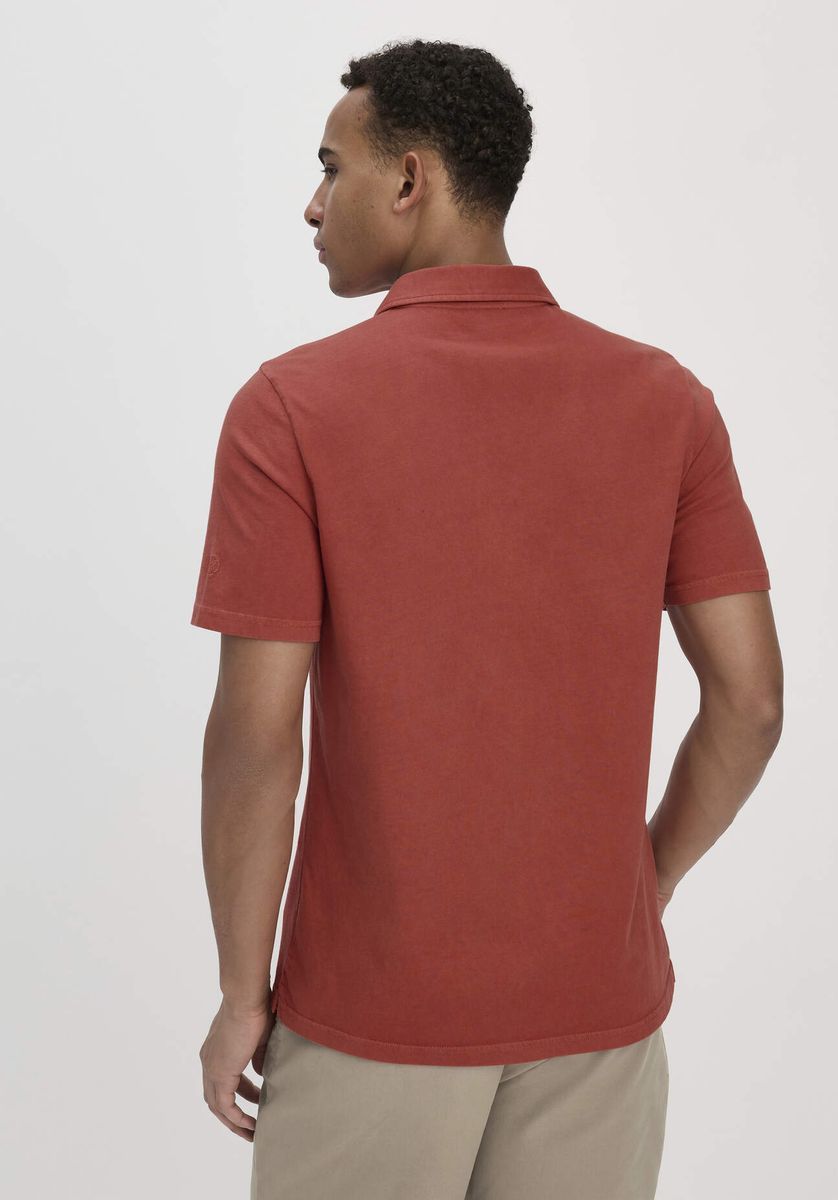 hessnatur Herren Jersey Polo Regular aus Bio-Baumwolle - braun - Größe 46