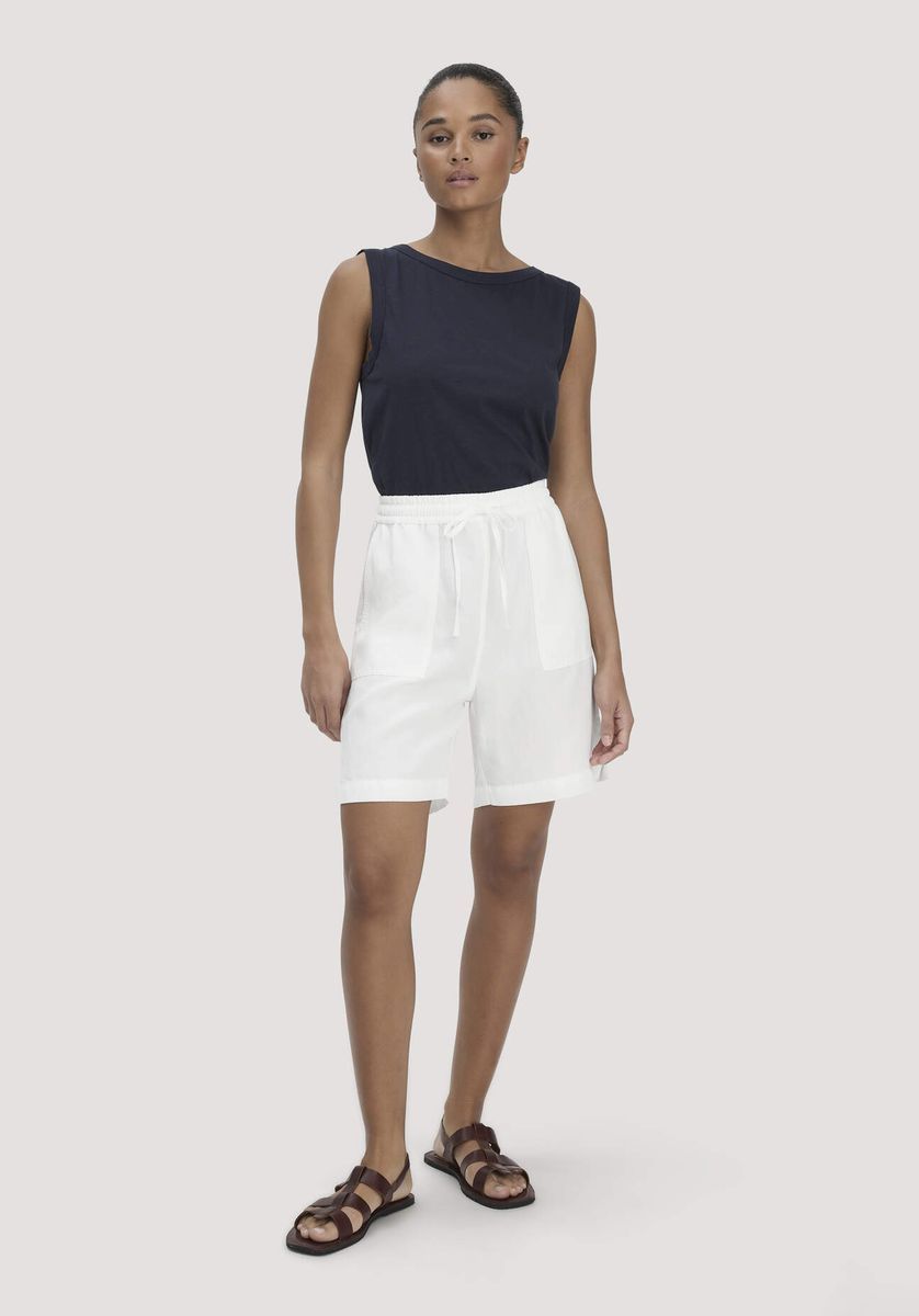 Lässige Bermuda-Shorts aus Leinenmischung