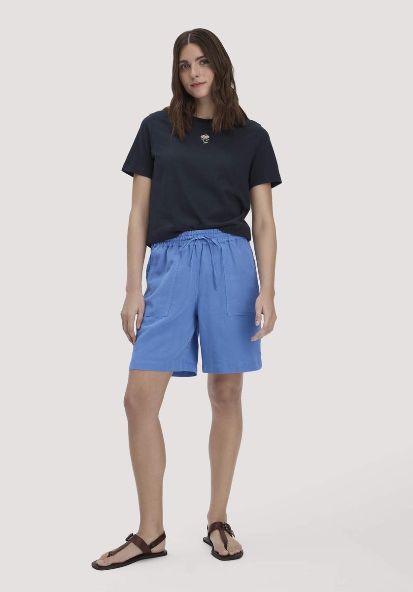 Lässige Bermuda-Shorts aus Leinenmischgewebe