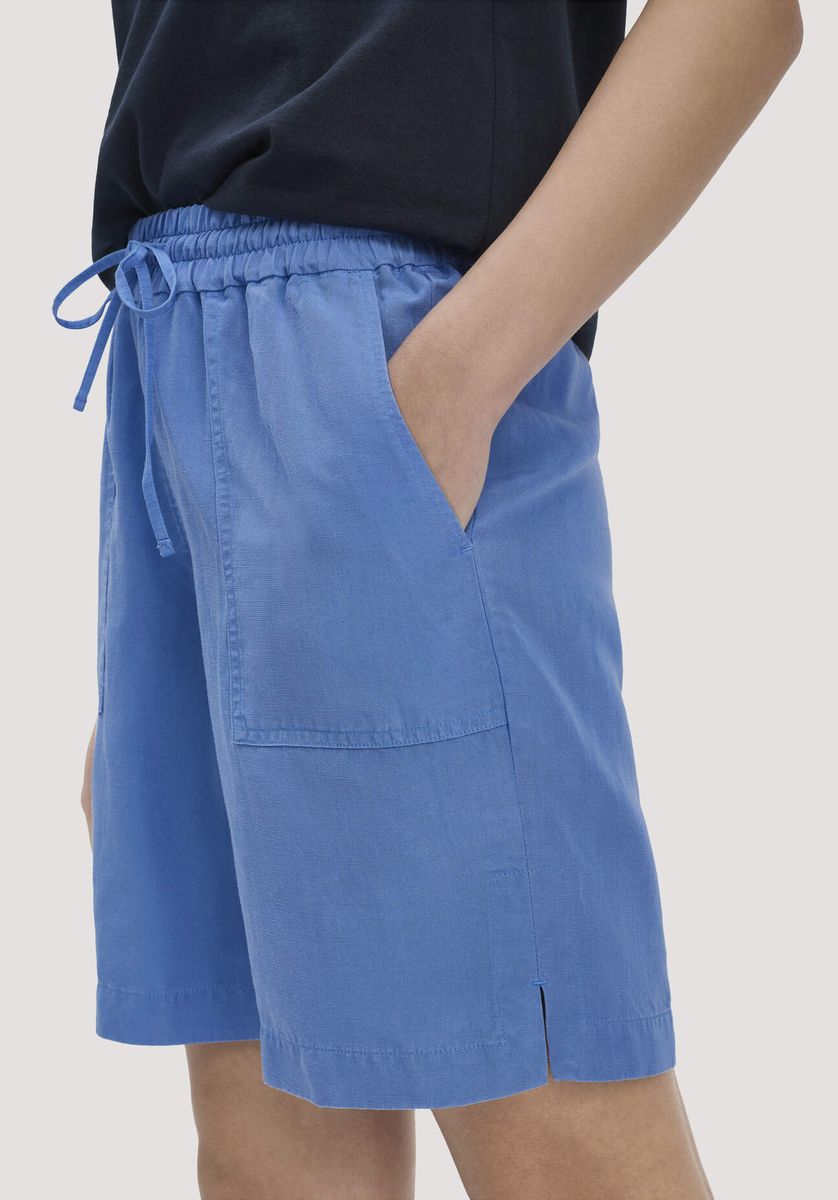 Lässige Bermuda-Shorts aus Leinenmischgewebe