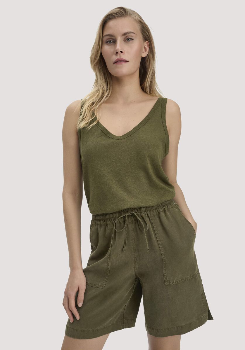 Lässige Bermuda-Shorts aus Leinenmischung