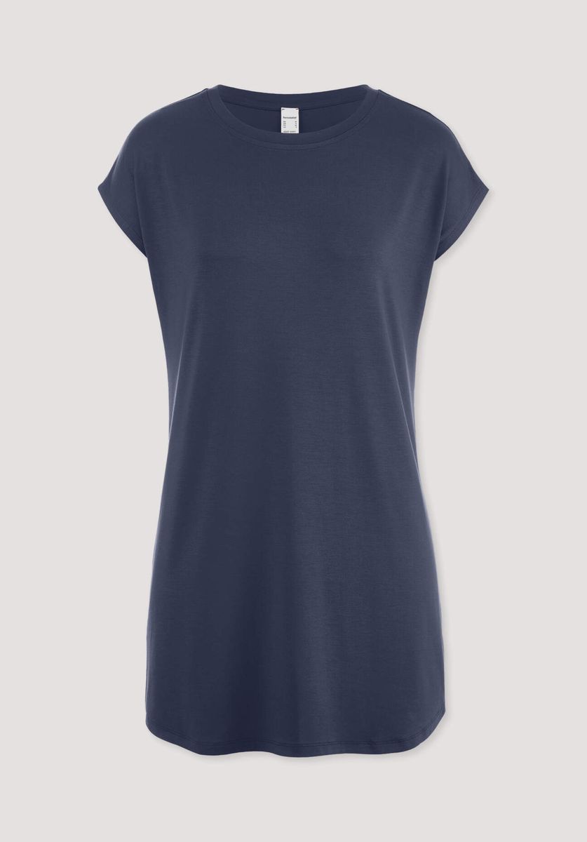 hessnatur Damen Nachthemd Regular PURE FLOW aus TENCEL™ Modal - blau - Größe 34