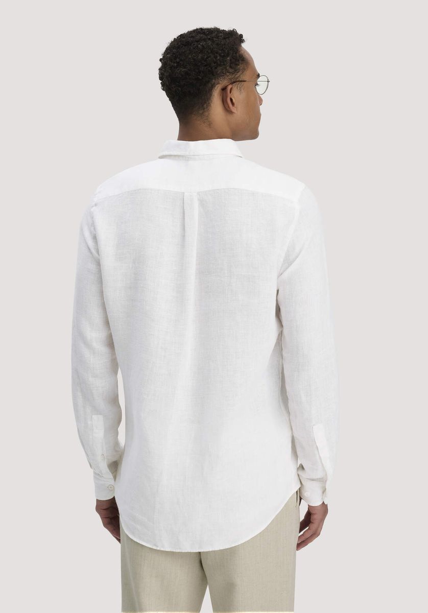 Klassisches Leinenhemd mit Knopfleiste