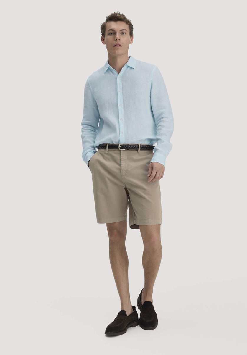 Hellblaues Leinenhemd für Herren