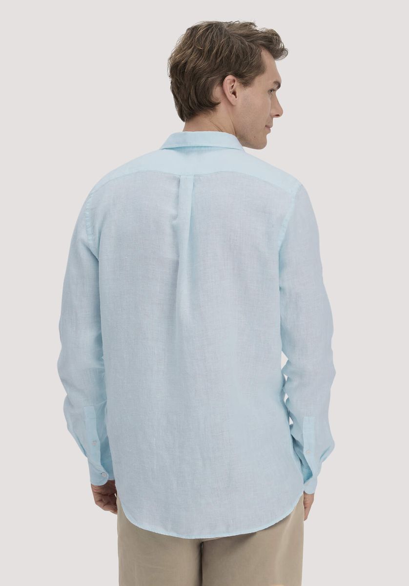 Hellblaues Leinenhemd für Herren
