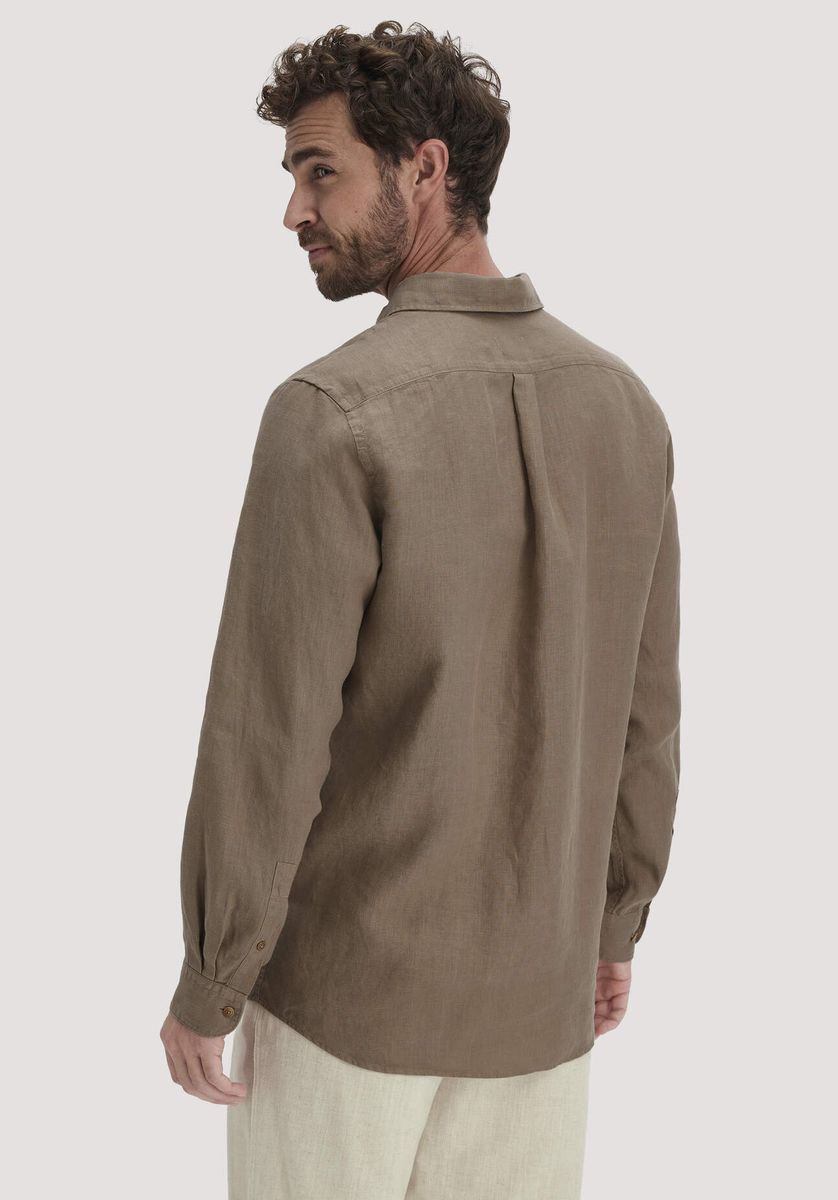 Lässiges Leinenhemd mit Knopfleiste