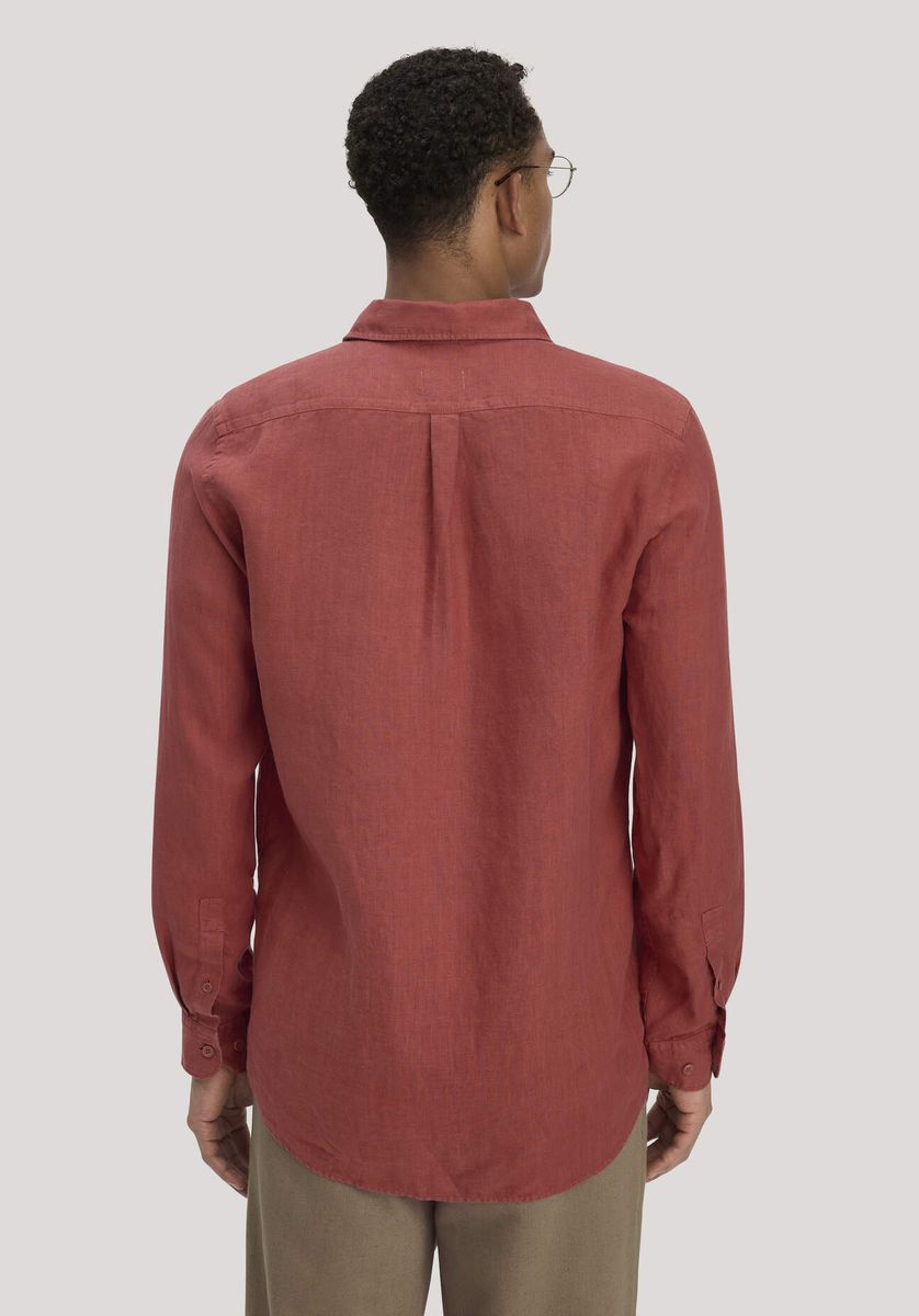 Klassisches Leinenhemd mit Knopfleiste