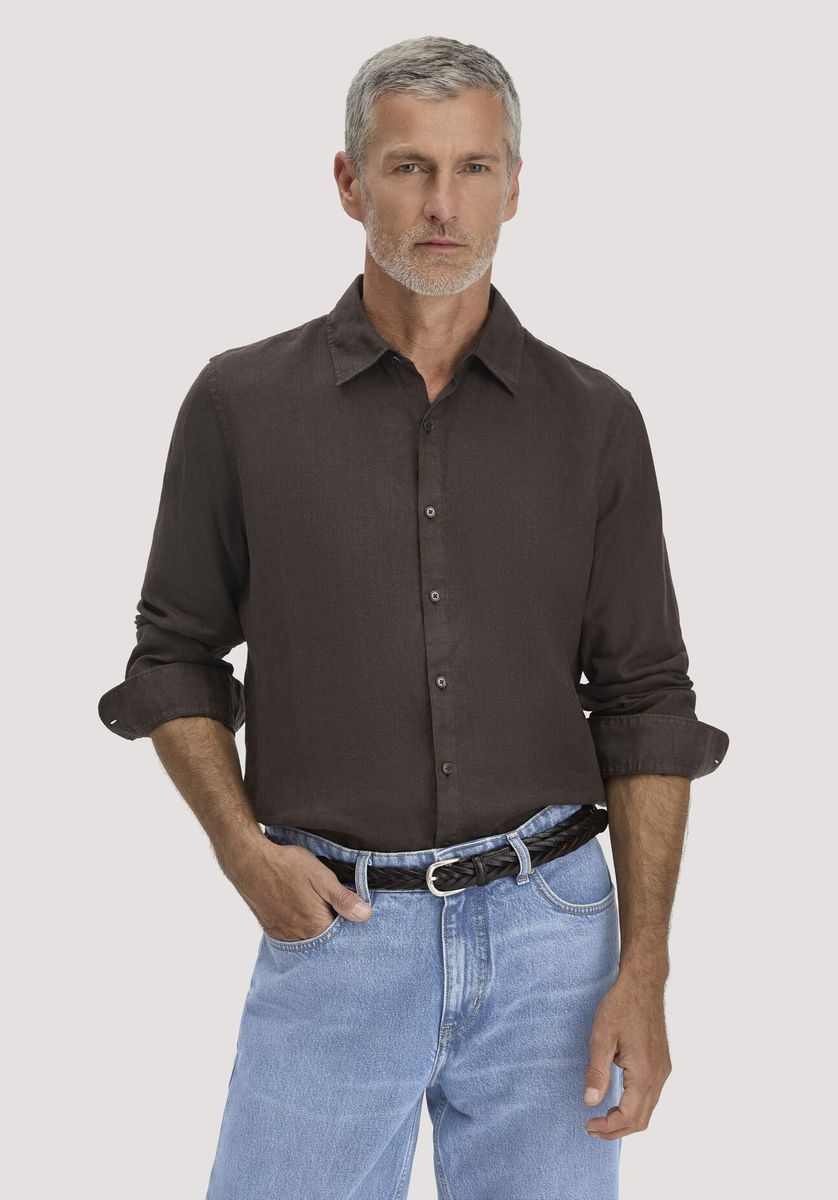 Herren Regular Fit Leinenhemd