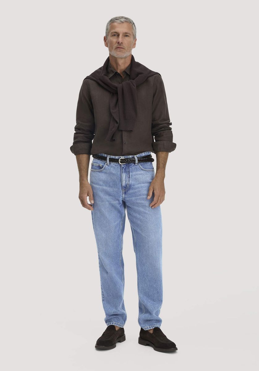 Herren Regular Fit Leinenhemd